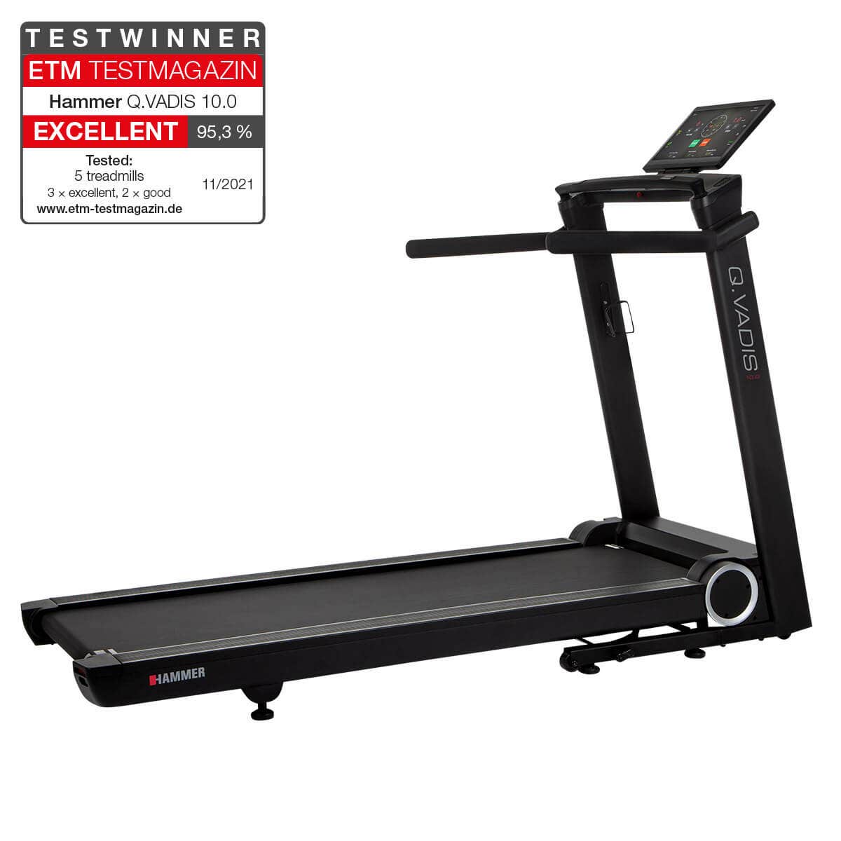 ETM test winner HAMMER professional treadmill Q. VADIS 10.0 ETM test winner HAMMER professional treadmill Q. VADIS 10.0