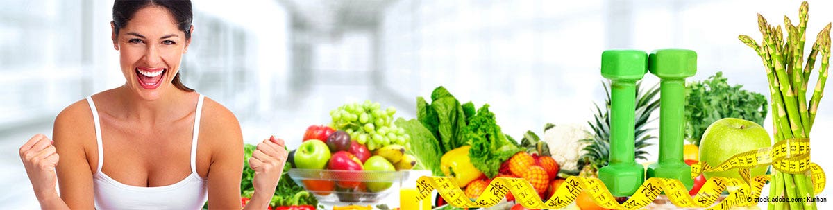 Frau glücklich mit Low Carb Diät